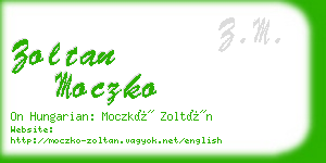 zoltan moczko business card